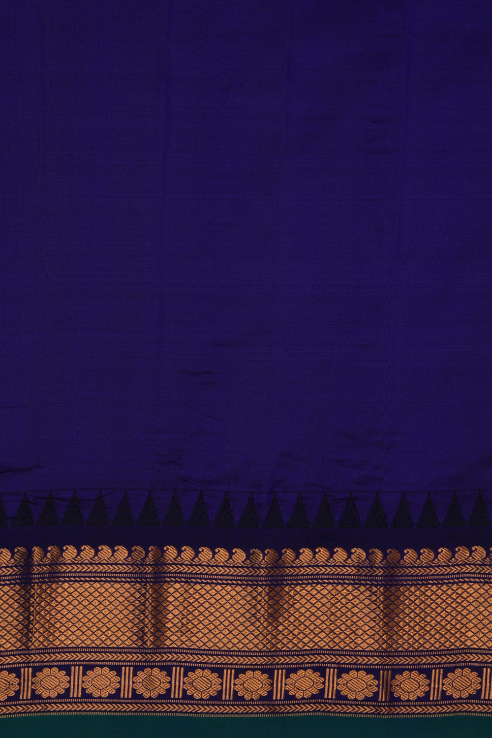 Image of Gadwal Silk Off White Saree